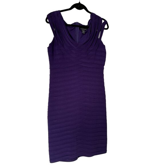 👗 Purple Layered Cocktail Dress | Frank Lyman | Great Condition - Picture 2 of 7
